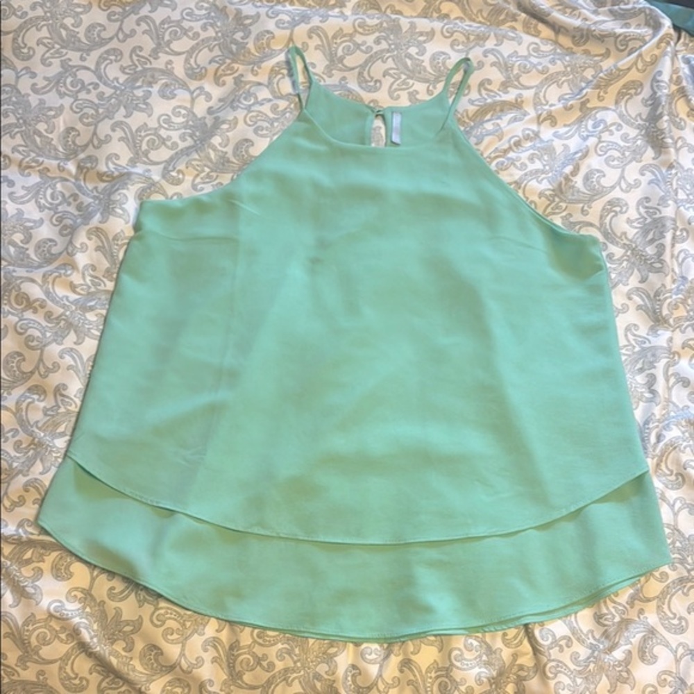 Vanity Asymmetrical Green Sleeveless Camisole - Picture 1 of 5